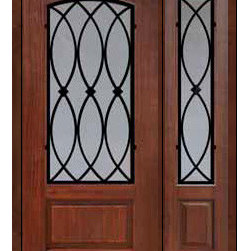 Prehung Side light Door 80 Fiberglass La Salle Arch Lite - Front Doors