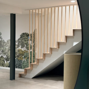 Staircase connecting to the basement– Westmount Montreal