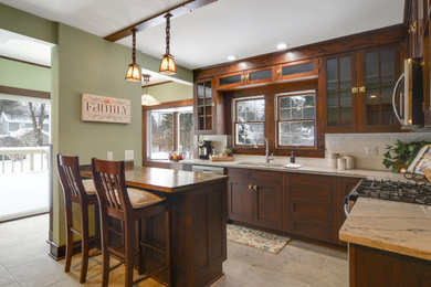 Inspiration for a cottage kitchen remodel in New York