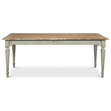 Elise Rectangle Dining Table Seats 6 Sage Natural