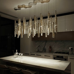 Heavy Rain 7Clouds Chandelier. South Yarra. - Pendant Lighting