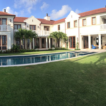 Coral stone Windows and Doors Mouldings and Pavers combined with Colombian Brake
