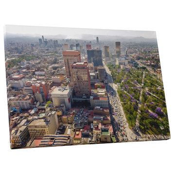City Skyline "Mexico City" Gallery Wrapped Canvas Art, 45"x30"