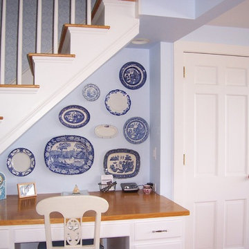 Desk Tucked Under the Stairs