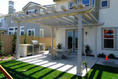 This is an example of a large contemporary backyard landscaping in San Diego.