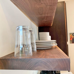 Black Walnut Live Edge Floating Shelf (floating bracket included) - Shelving