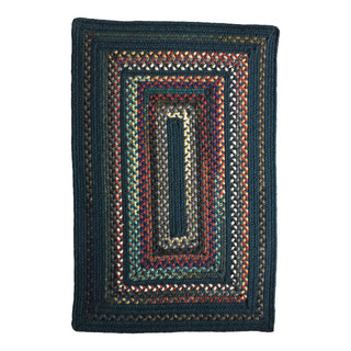 Bradford Concentric Rectangle Braided Area Rug, 7'6
