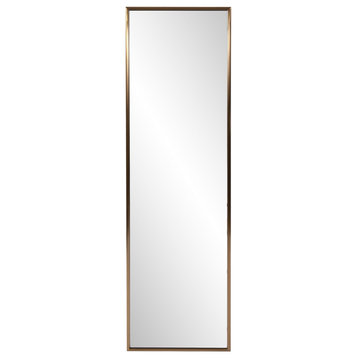 Yorkville Brushed Brass Dressing Mirror, Traditional, Metal, 18 X 60