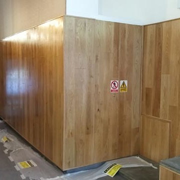 Installing Wall Cladding and Concrete Floor Tiles in Hide Tower