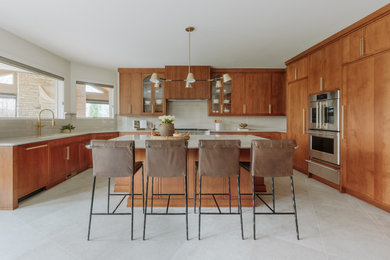 Kitchen - contemporary kitchen idea in Omaha