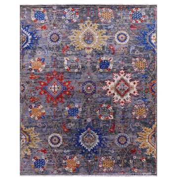 8' 7" X 10' 2" Hand-Knotted Turkish Oushak Wool Rug - Q8824