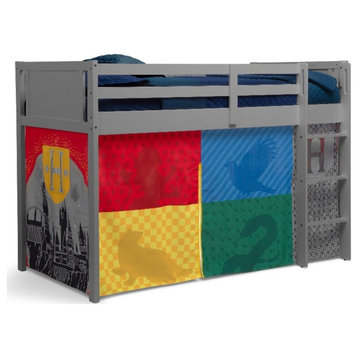 Delta Children Harry Potter Fabric Loft Bed Tent for Low Twin Bed in Multi-Color