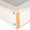 Deville Frameless Recessed 2-Door Pantry Cabinet, 14"x44"x3.5", White Enamel