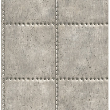 Indium Silver Sheet Metal Wallpaper, Sample