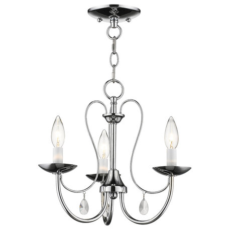 Mirabella 3-Light Chandelier, Polished Chrome