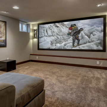 Basement Home Theater TV Wall