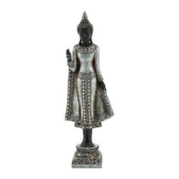 Home Decorators Collection - Home Decorators Collection 18 in. H Thailand Buddha Statue in Antique Black and - Artwork