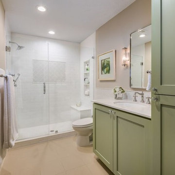 Memorial Guest Bathroom Remodel with Walk-In Shower