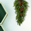 Artificial Cypress Garland with Pine Cones, 3 Sizes, 28"cypress Swag