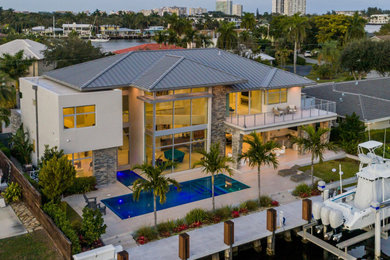 Example of a minimalist pool design in Tampa
