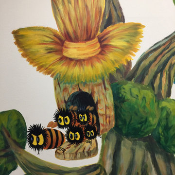 Winnie the Pooh mural wall painting