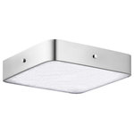 Elan Lighting - Elan Lighting 1 Light 15 3/4   LED Flush Mount Ceiling in Chrome Finish, 83712 - Crystal Moon Square Ceiling Flush Mount features a Chrome finish with a Clear cubic zirconia chip and glass diffuser.