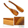 NOVICA Maya Cuisine And Wood Salad Spoons  (Pair)
