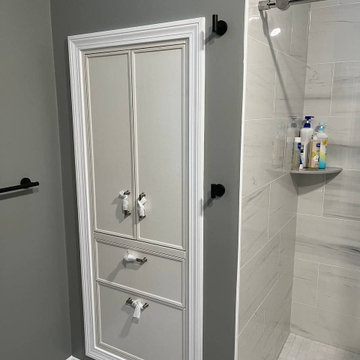 Master Bathroom Makeover with Custom Features by Sun Shore Construction