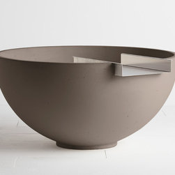 Solus Decor Scupper Water Feature in Shiitake - Outdoor Fountains And Ponds