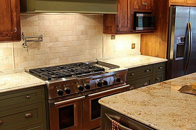 Example of a classic kitchen design in Other