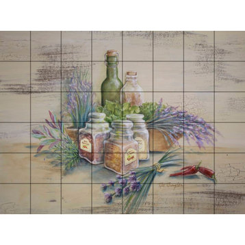 Tile Mural Kitchen Backsplash Spicy-RB by Rita Broughton