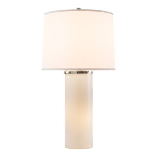 Moon Glow Table Lamp With Silk Shade - Transitional - Table Lamps - by ...