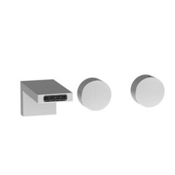 DEQUE | Wall-mounted three-hole lavatory mixer with individual flanges | Collect - Bathroom Faucets And Showerheads