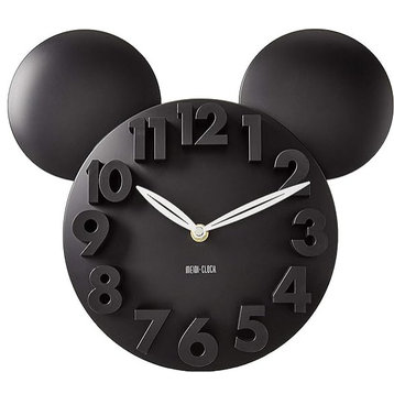 Modern Design Mickey Mouse Big Digit 3D Wall Clock Home Decor