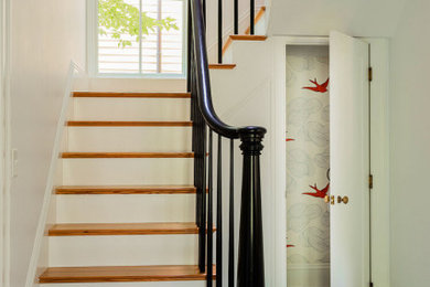 Example of a transitional staircase design in Denver