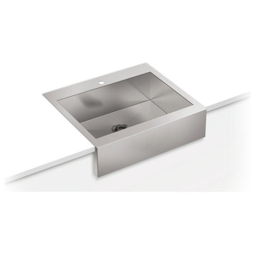 Vault 29-3/4" x 24-5/16" top-mount single-bowl stainless steel farmhouse sink