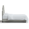 High Arched Bed With Border, Velvet Light Gray, Twin