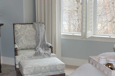 Inspiration for a transitional bedroom remodel in Raleigh