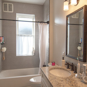 Heart of the Home” Kitchen with marble basket weave mosaic backsplash