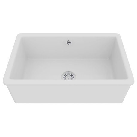 Shaws UM3018 Shaker 30" Undermount Single Basin Fireclay Kitchen - White