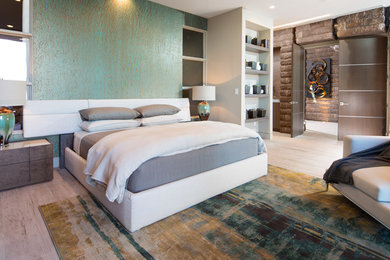 ラスベガスにあるコンテンポラリースタイルのおしゃれな寝室のインテリア