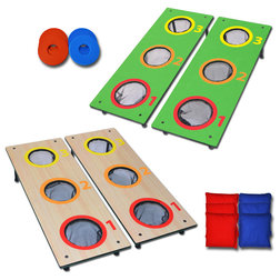 Traditional Outdoor And Lawn Games 3-Hole Cornhole Toss Game