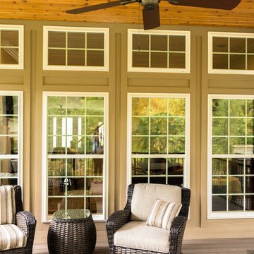 Screen Room Addition with Retractable Screens, Outdoor Kitchen, and Patio