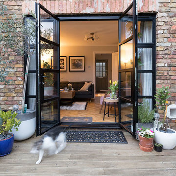 Aluminium patio doors connecting inside and outside space