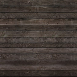STACKED SUITCASES, BOARDS - Wallpaper