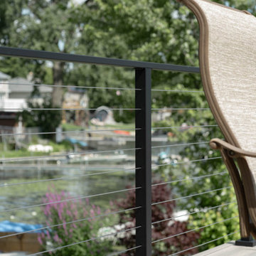 Deck Cable Railing on a Small Lake