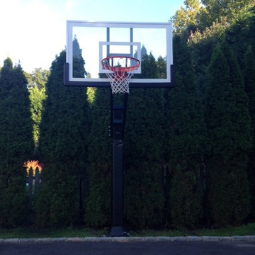 Glenn K's Pro Dunk Gold Basketball System on a 30x30 in Sag Harbor, NY