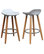 White ABS Plastic Counter Stool, Set of 2