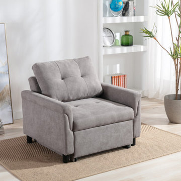 Hannah 35" Woven Convertible Armchair
