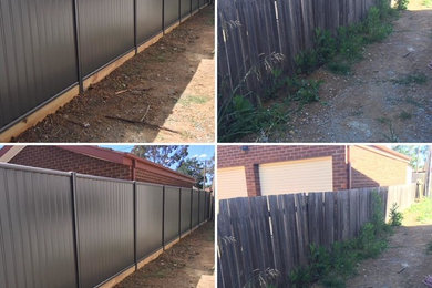 Before and After Lysaght Colorbond Fencing